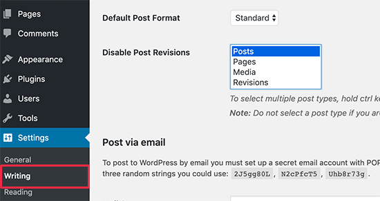 Desativar plug-in de revisão