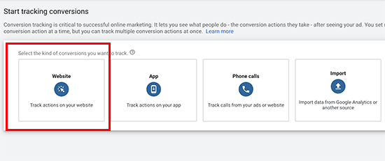 Acompanhar conversões no Google Ads