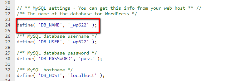 WordPress Definir Banco de Dados