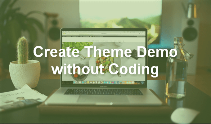 construir demonstração para o produto wordpress