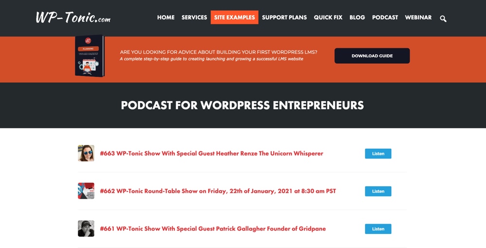 Podcast WP-Tonic