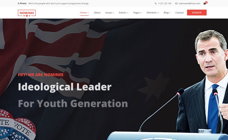 Indicado - Tema WordPress Político