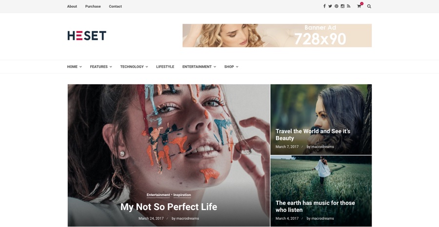 Heset Blog Magazine WordPress Tema