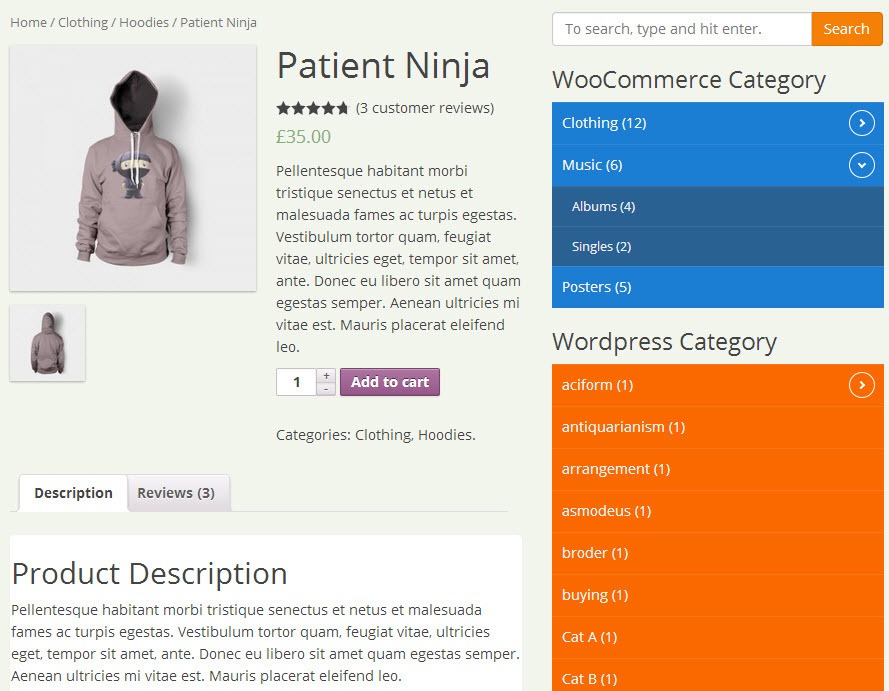 zf plugin de acordeão de categoria wordpress