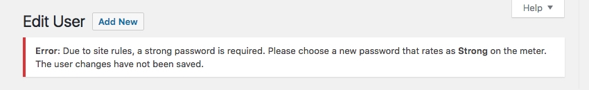 Aviso de senha de segurança do iThemes