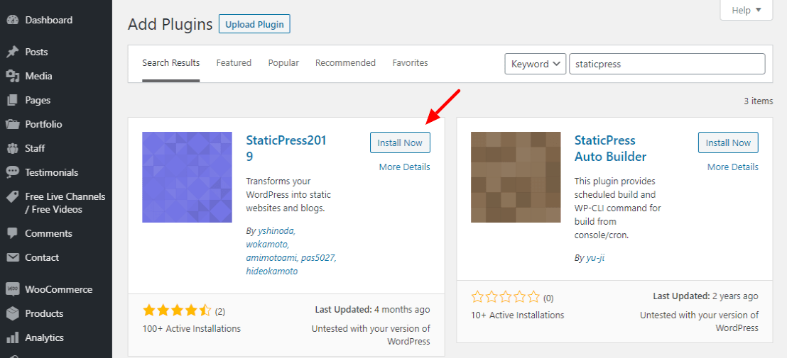 criando um site estático com wordpress