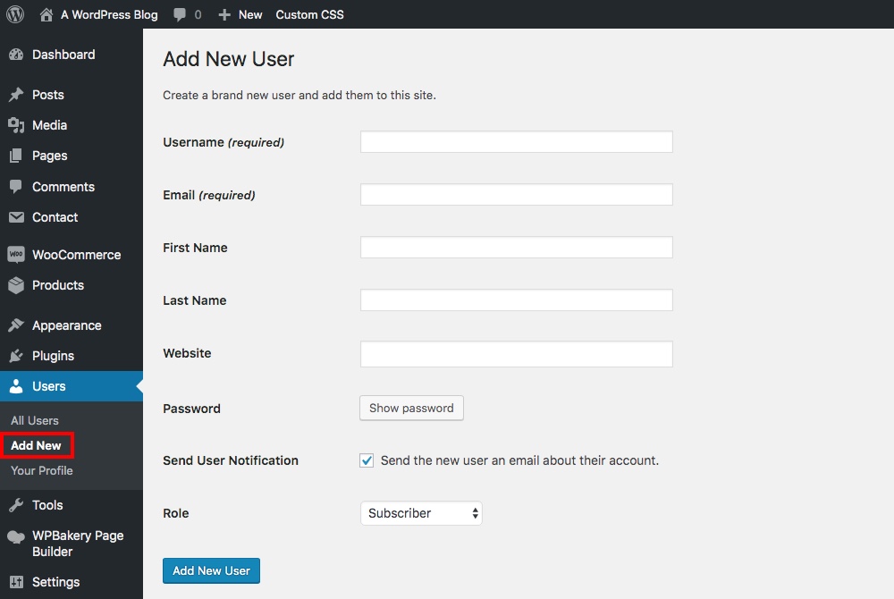 Adicione novos autores ao seu blog