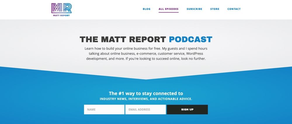 Podcast Matt Report