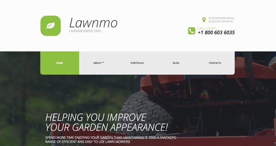 Tema WordPress Lawnmo
