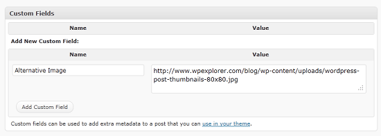 Adicionar campo personalizado do WordPress