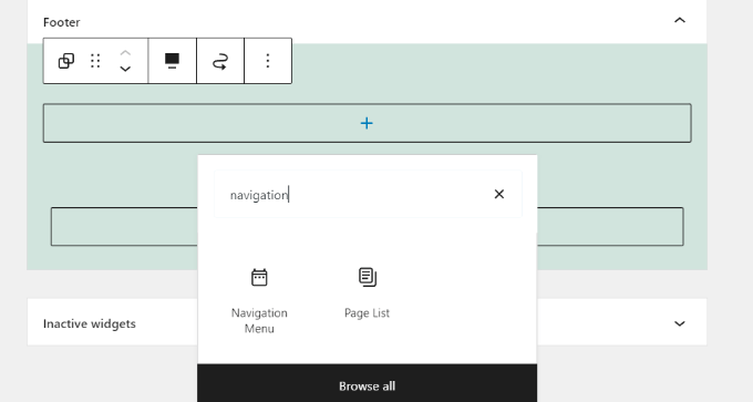 Adicionar um widget de navegação