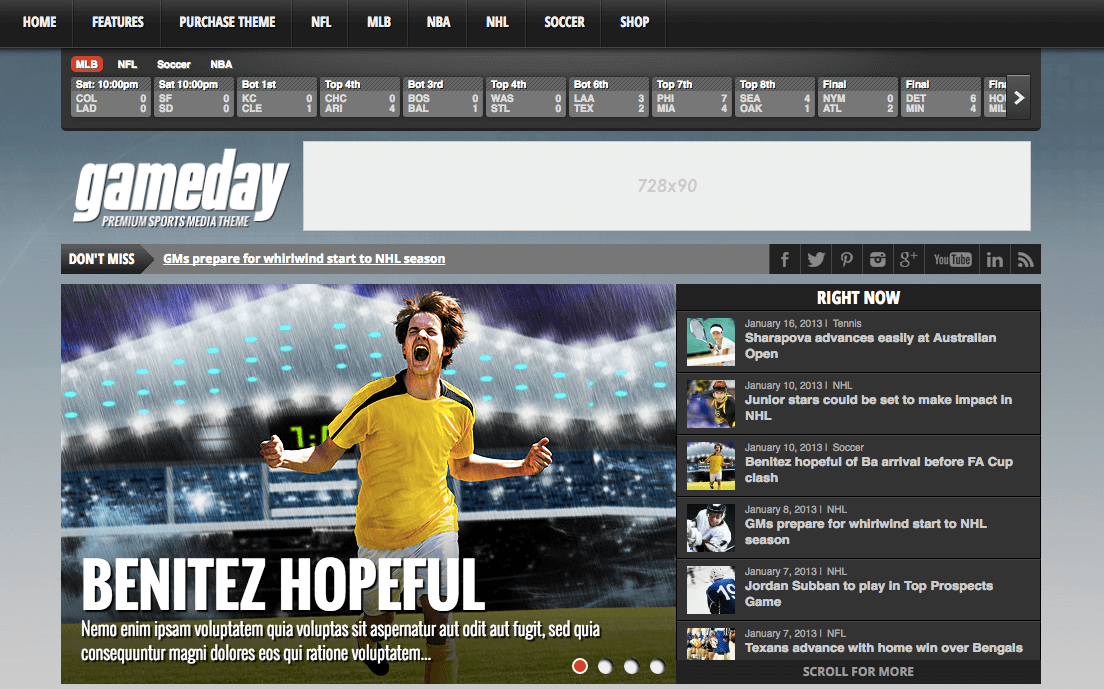 Tema do dia do jogo