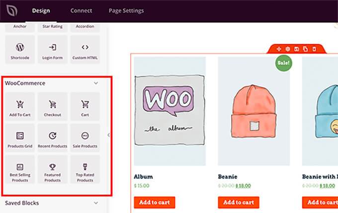 Construtor de design SeedProd WooCommerce