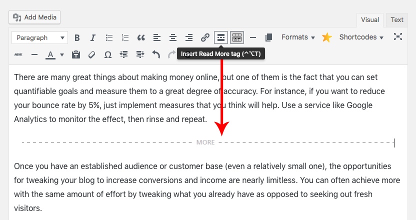WordPress Leia mais Tag