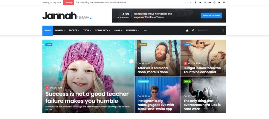 Jannah Newspaper, Magazine & AMP News WordPress Tema