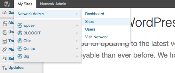 Adicionar novo site de rede