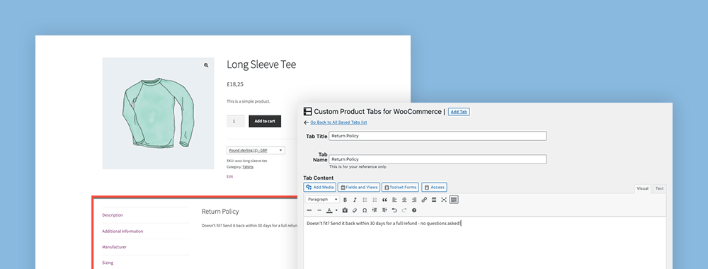 Guias de produtos personalizados para WooCommerce