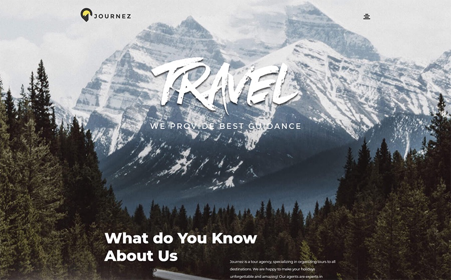 Tema WordPress Journez Travel Elementor