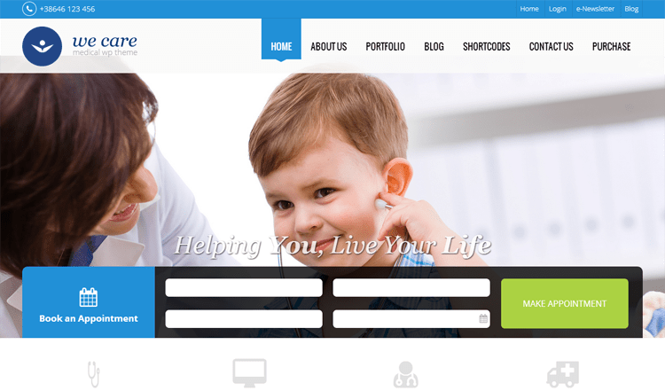 We Care Health & Medical WordPress Tema