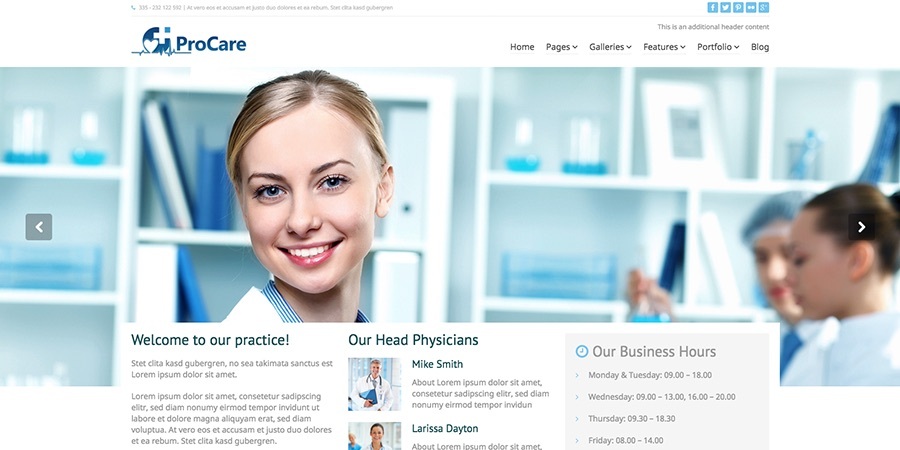 Procare - Tema WordPress Médico