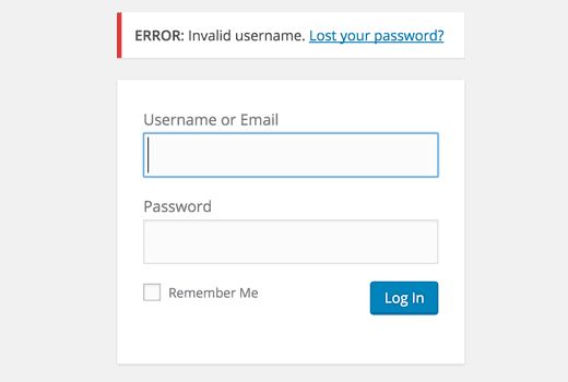 Falha ao fazer login no WordPress