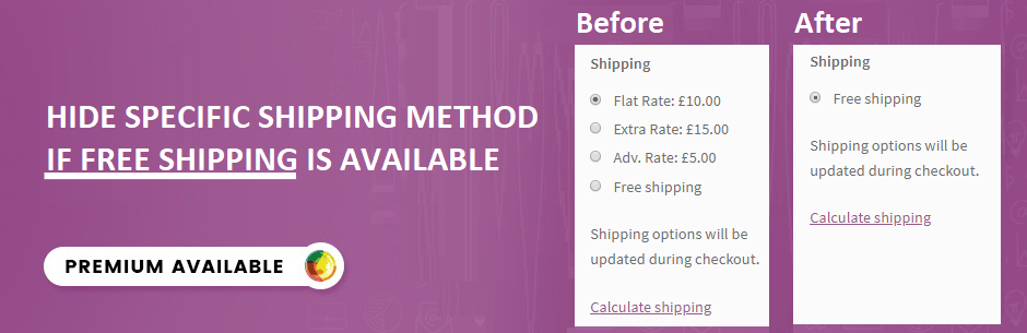 Ocultar método de envio para WooCommerce