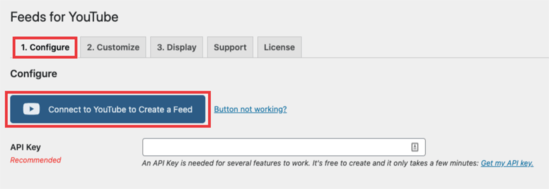 Conecte seu feed do YouTube