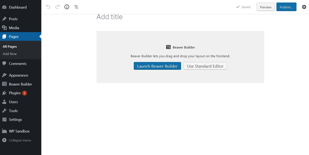 Iniciando o Beaver Builder