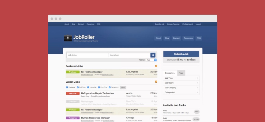 Tema WordPress JobRoller