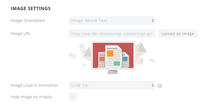 Bloom: configurações de imagem