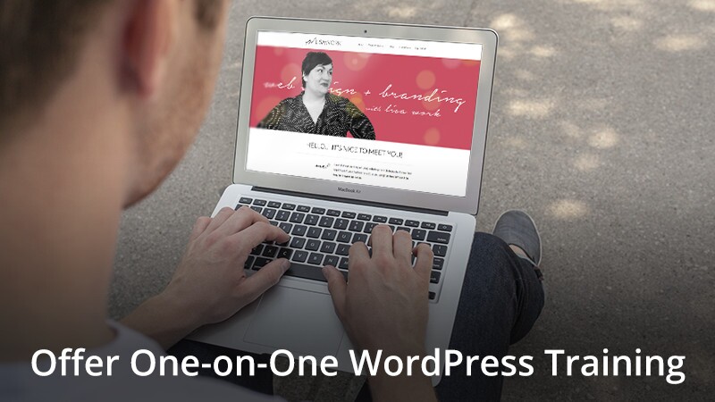 Ofereça treinamento individual ou presencial em WordPress