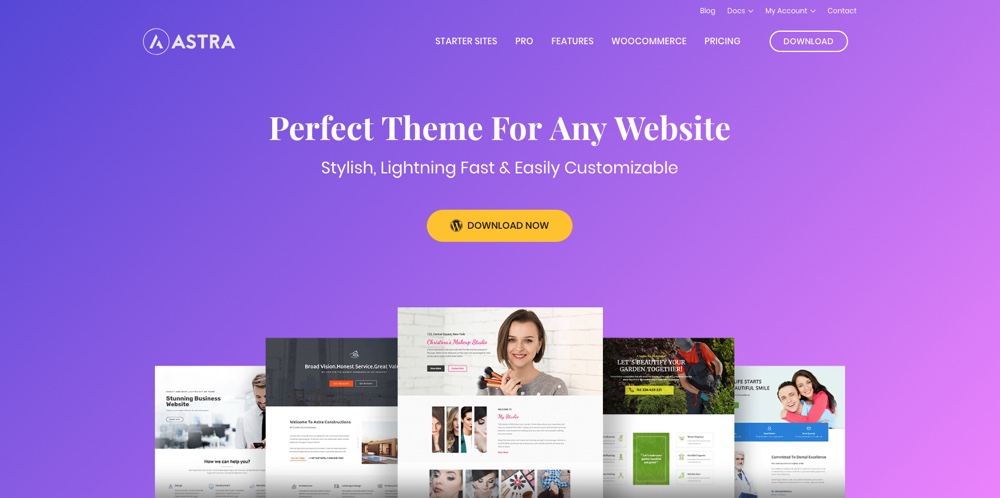 Tema WordPress Elementor gratuito Astra