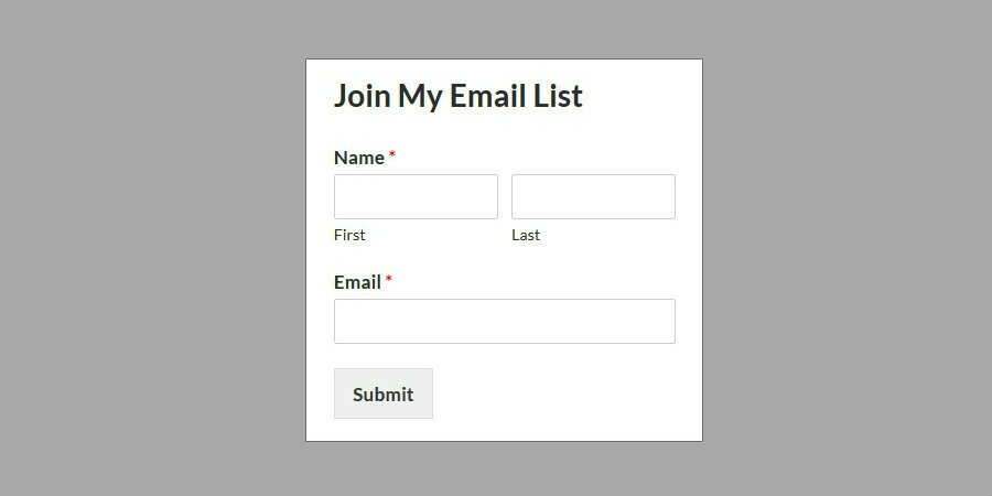 Formulário de widget WPForms
