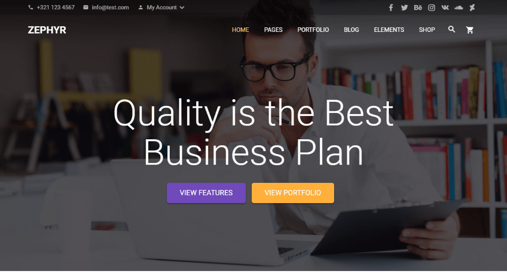 Tema WordPress Zephyr Material Design