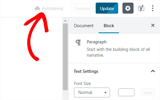 Salvar automaticamente revisões no WordPress