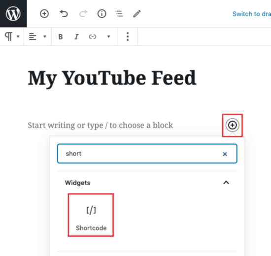 Bloco de código de acesso