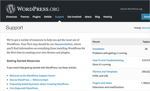 Suporte ao WordPress