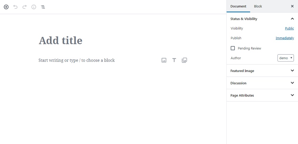 Editor do WordPress Gutenberg