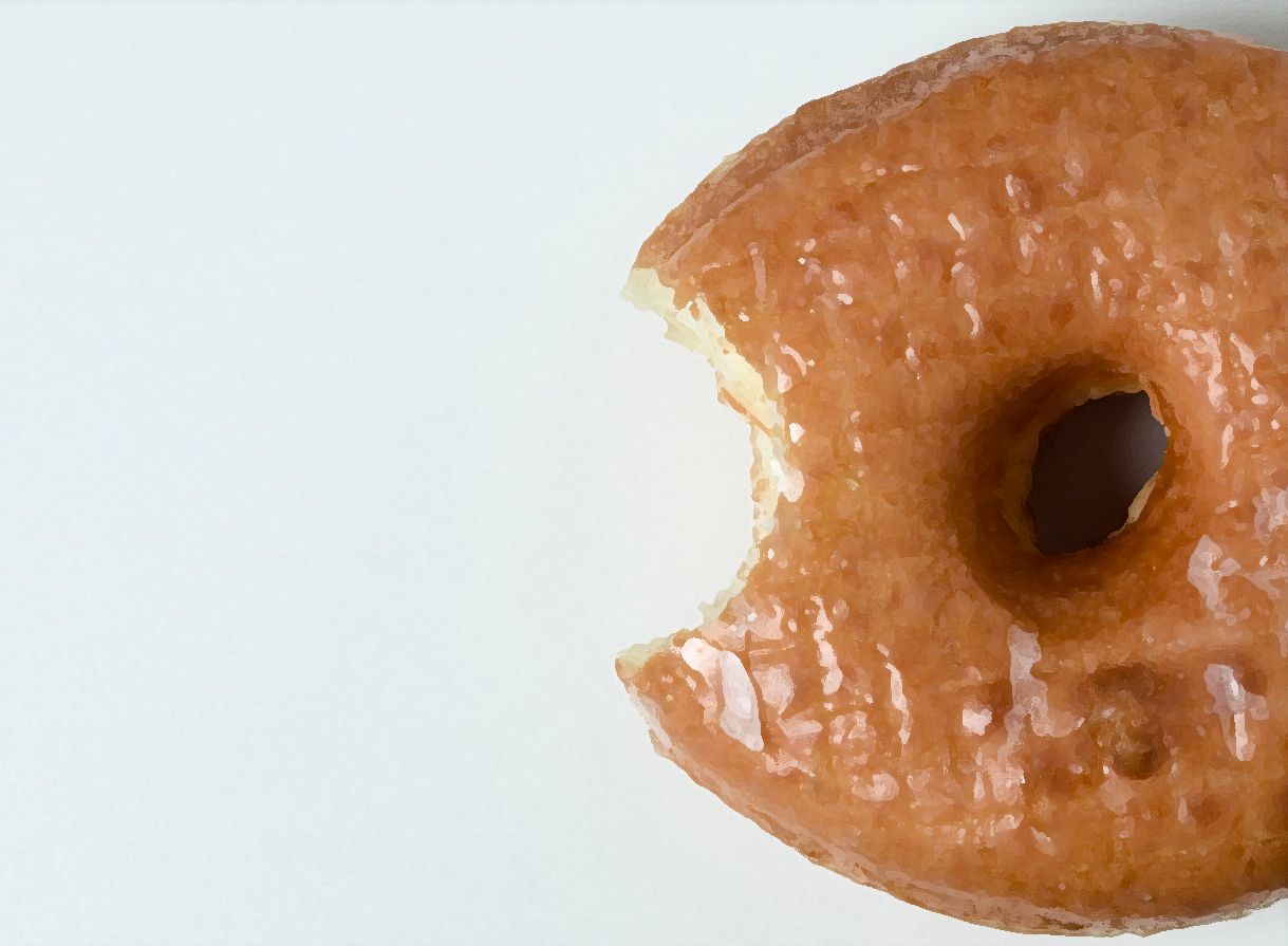 rosquinha meio comido