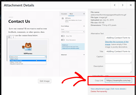 URL GIF no WordPress