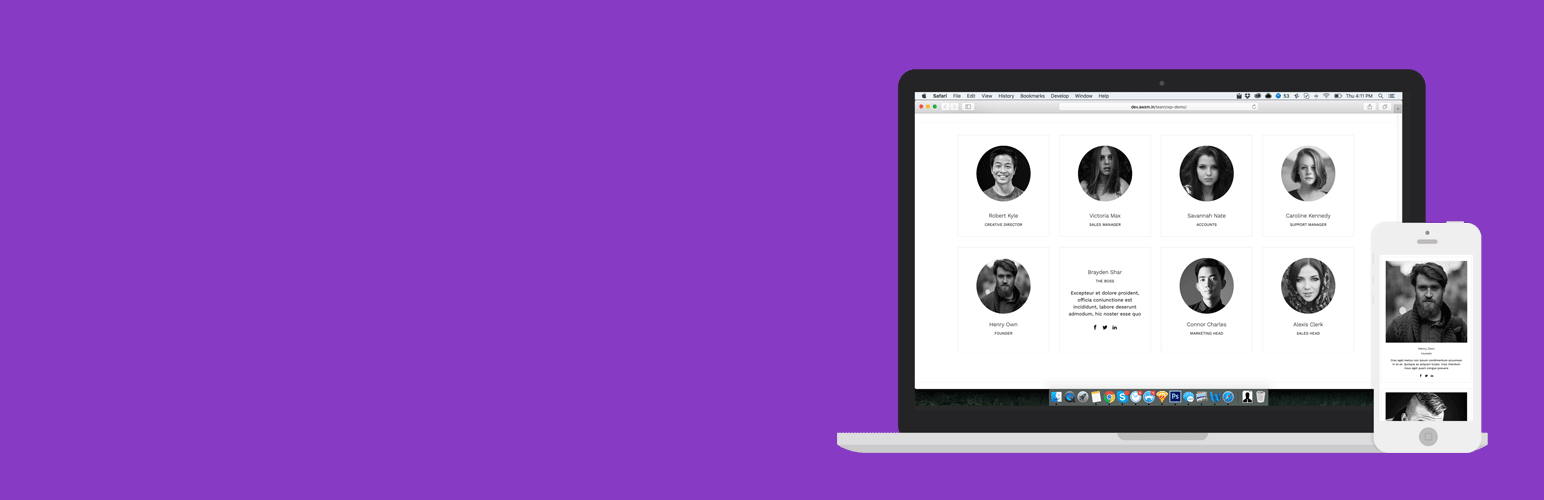 Plugin WordPress grátis para AWSM Team Showcase