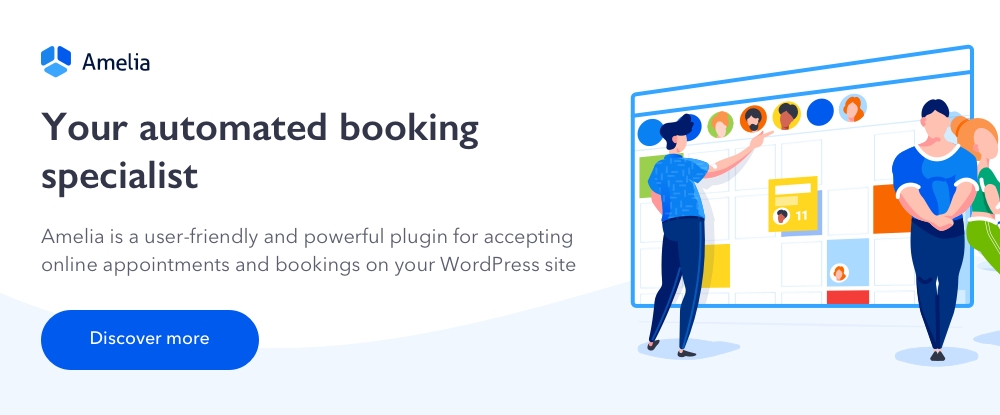 Plugin WordPress de reserva de compromisso de nível empresarial Amelia
