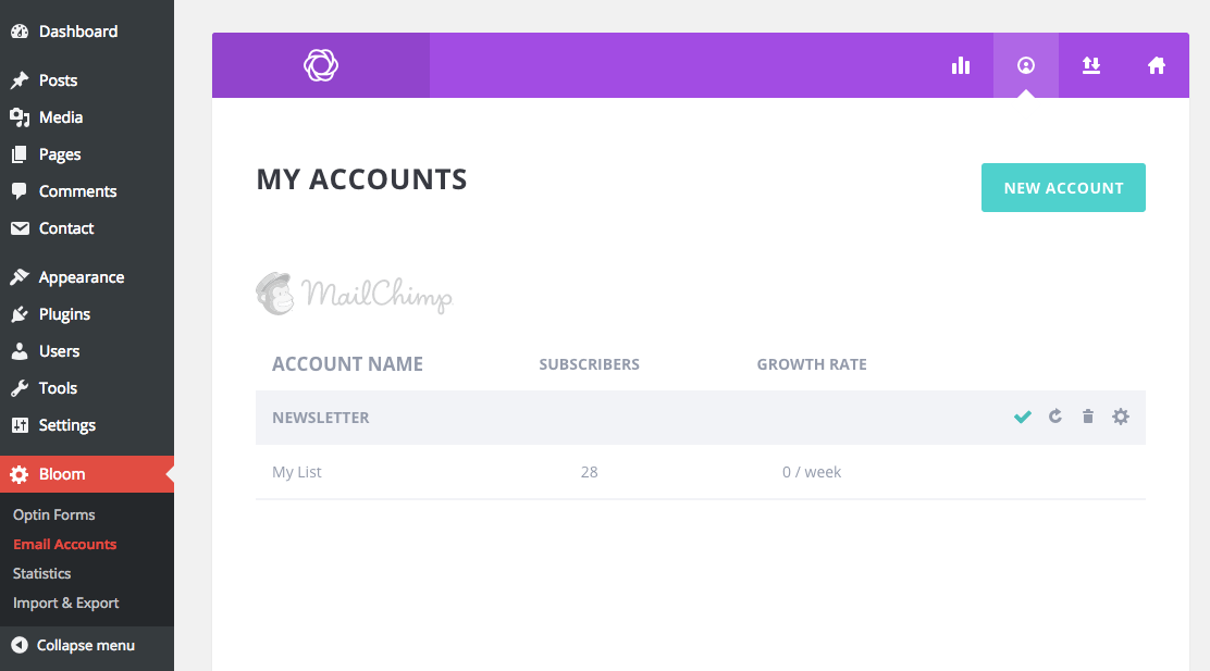 Bloom: Gerenciamento de contas de e-mail