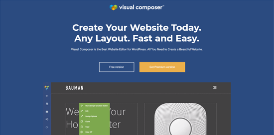 Plugin do Construtor de Sites Visual Composer