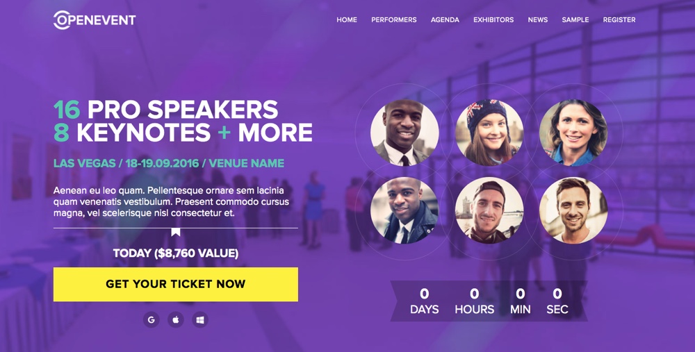 Tema WordPress OpenEvent
