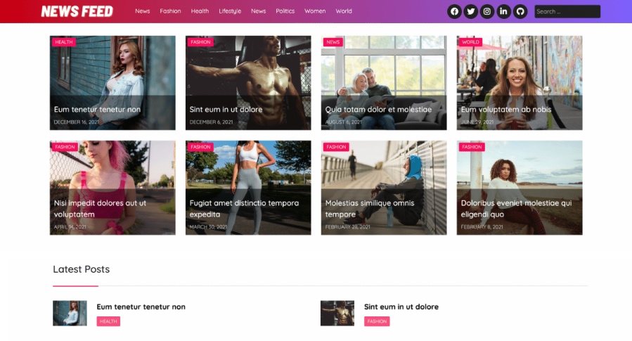 Feed de notícias do PH