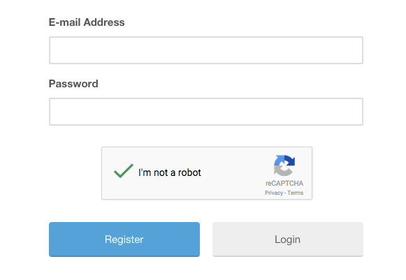 Exemplo de recaptcha
