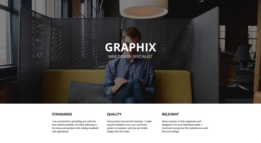 Graphix Online Currículo Design de Tema Total WordPress