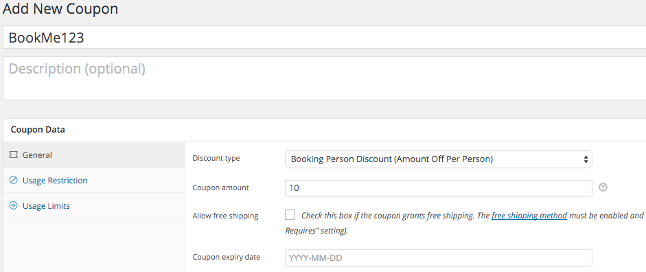 código de cupom personalizado woocommerce