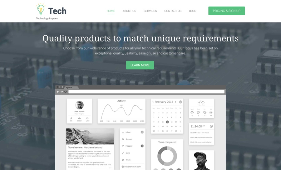 Tema WordPress de edição rápida de tecnologia